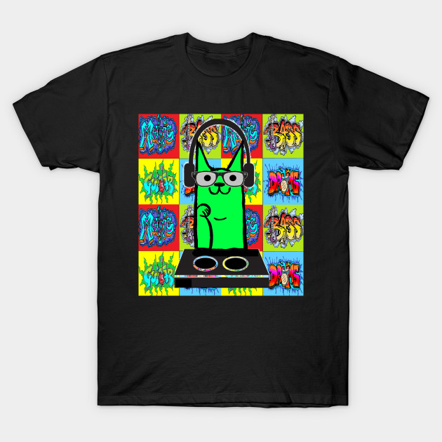 pop art graffiti music cat 333 by LowEndGraphics